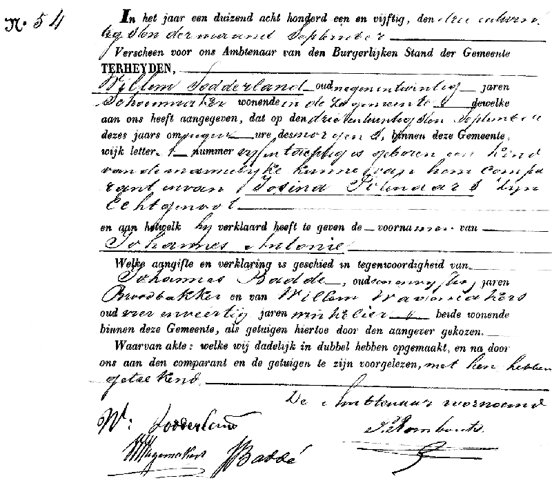 18510923 geb akte 54 Johannes A zv W Sodderland - J Tollenaars